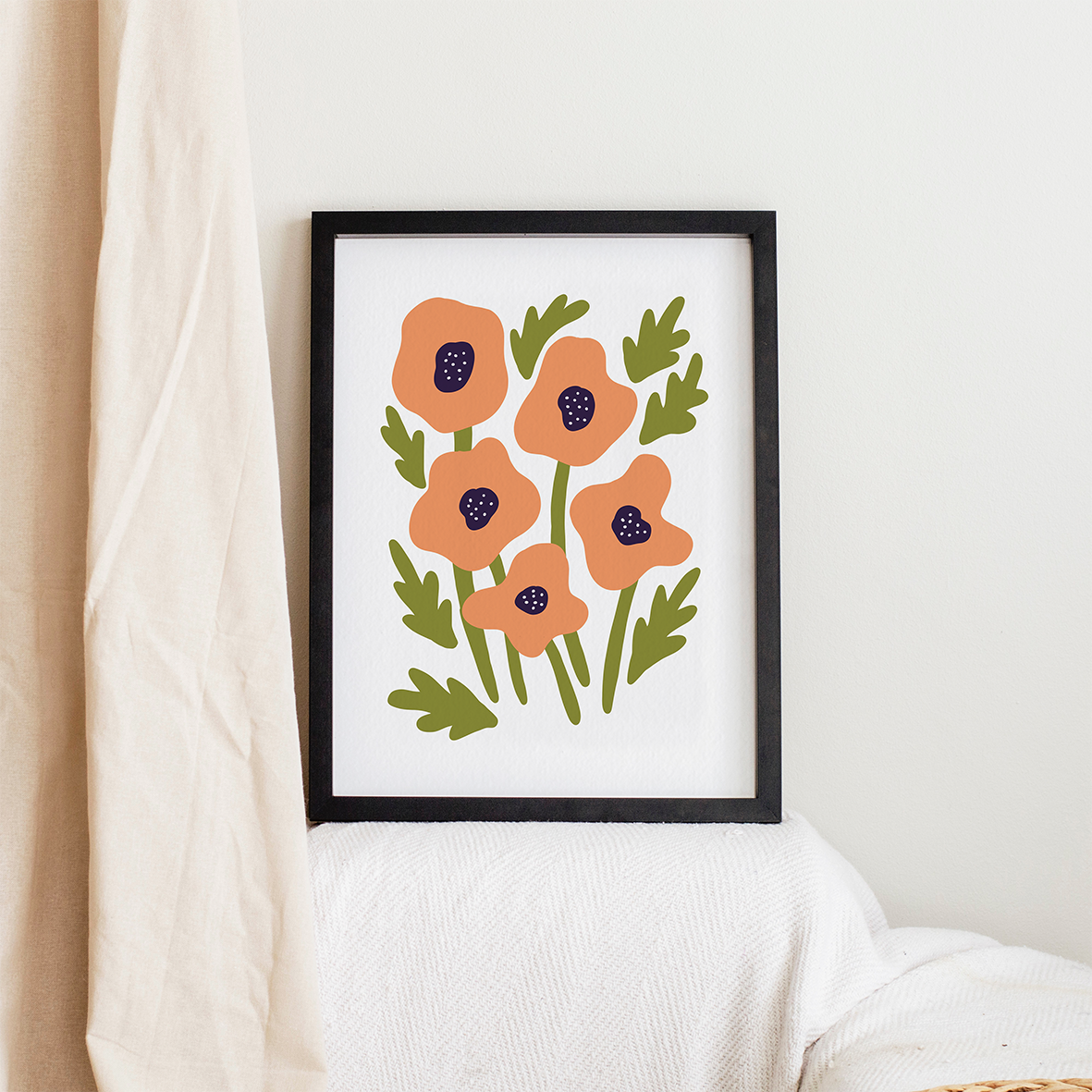 Coquelicots oranges (A4 ou 30x40) * Affiche à l'unité