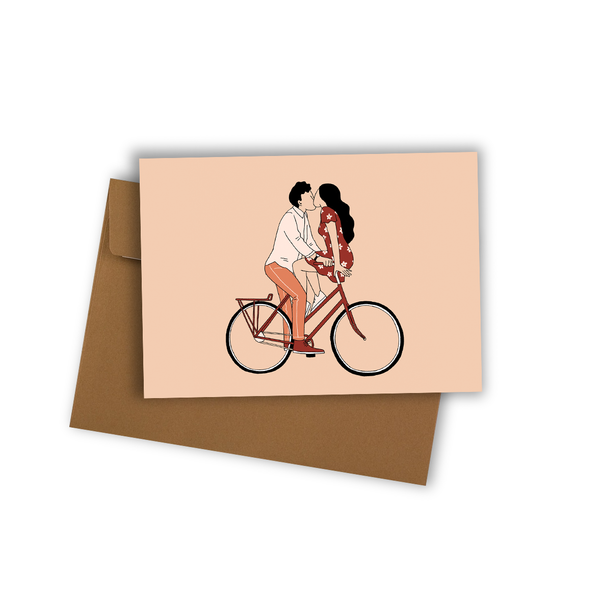 Carte . Lovers on bike