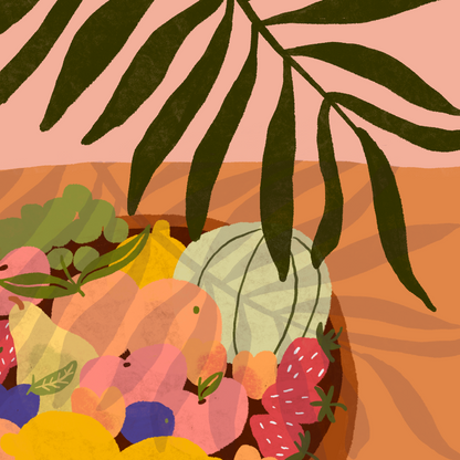 Affiche . Salade de fruits