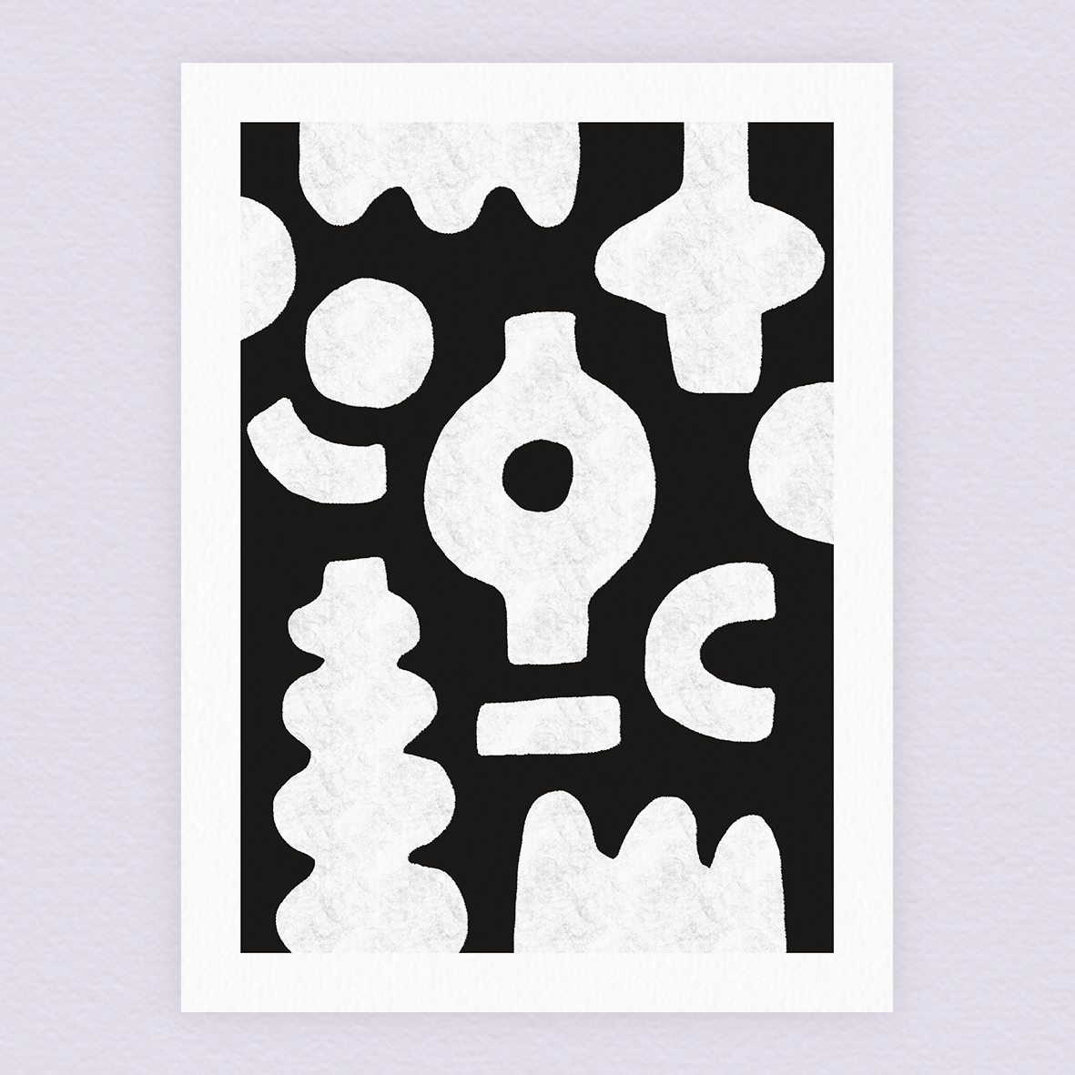 Blanc sur noir (A4 ou 30x40) * Affiche à l'unité