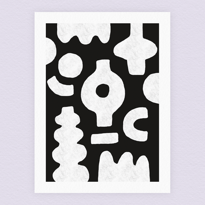 Blanc sur noir (A4 ou 30x40) * Affiche à l'unité