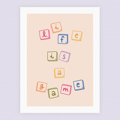 Scrabble (A4 ou 30x40) * Affiche à l'unité