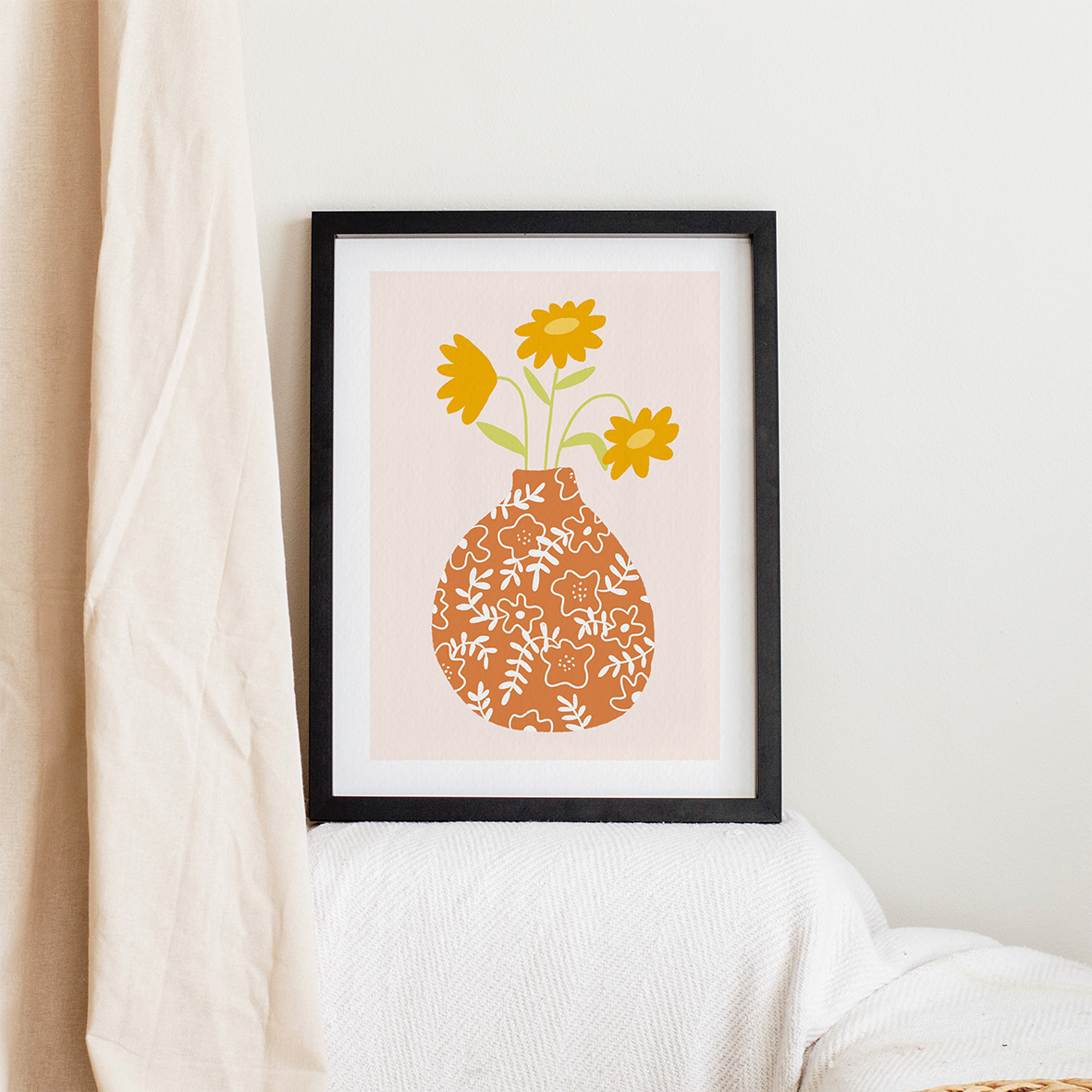 Vase orange (A4 ou 30x40) * Affiche à l'unité