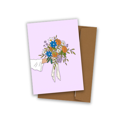 Carte . Bouquet lila