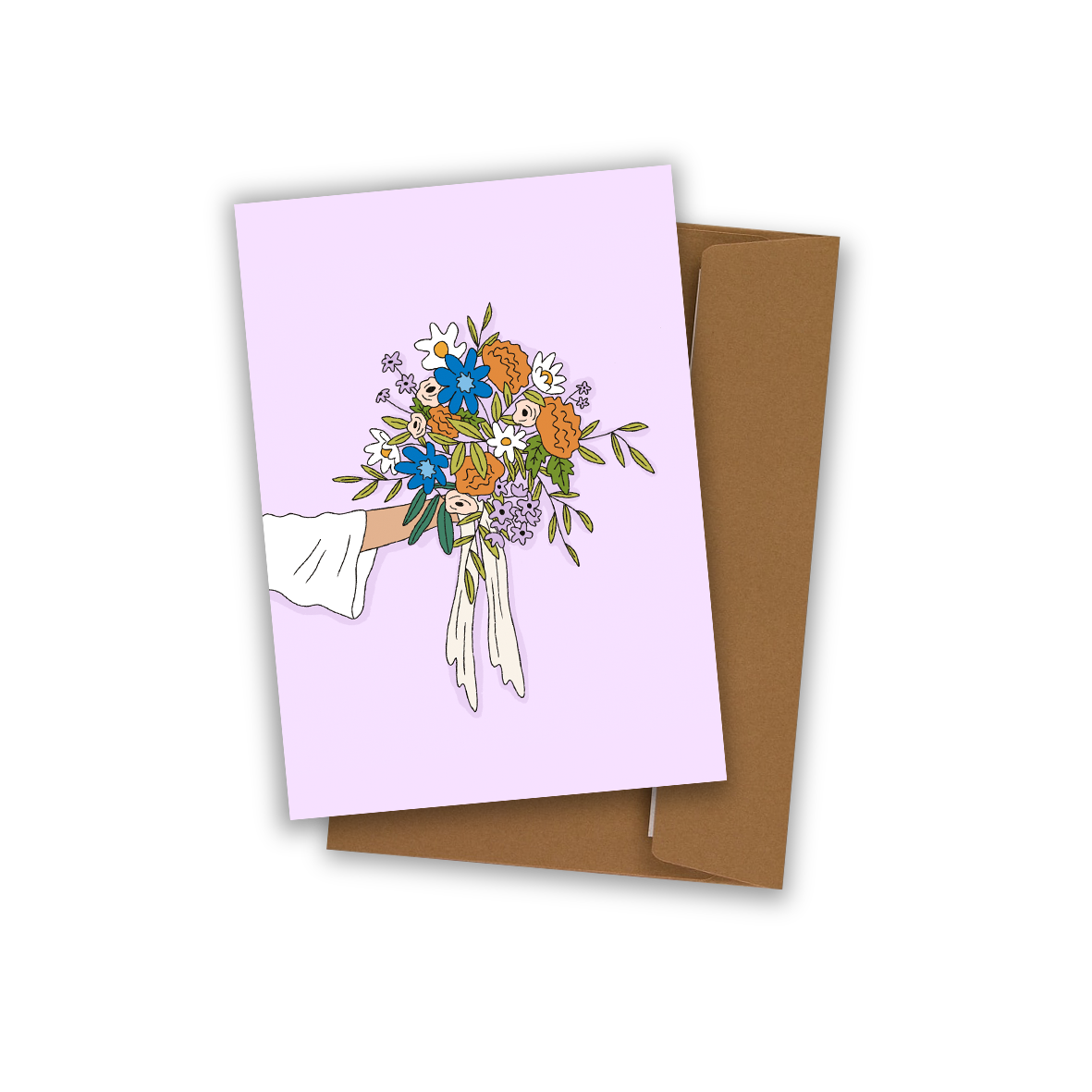 Carte . Bouquet lila