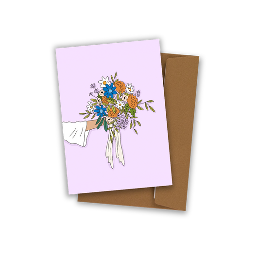 Bouquet lila (A6) * Lot de 10 cartes