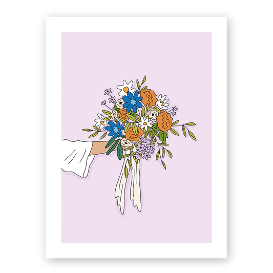 Bouquet lila (A4 ou 30x40) * Affiche à l'unité