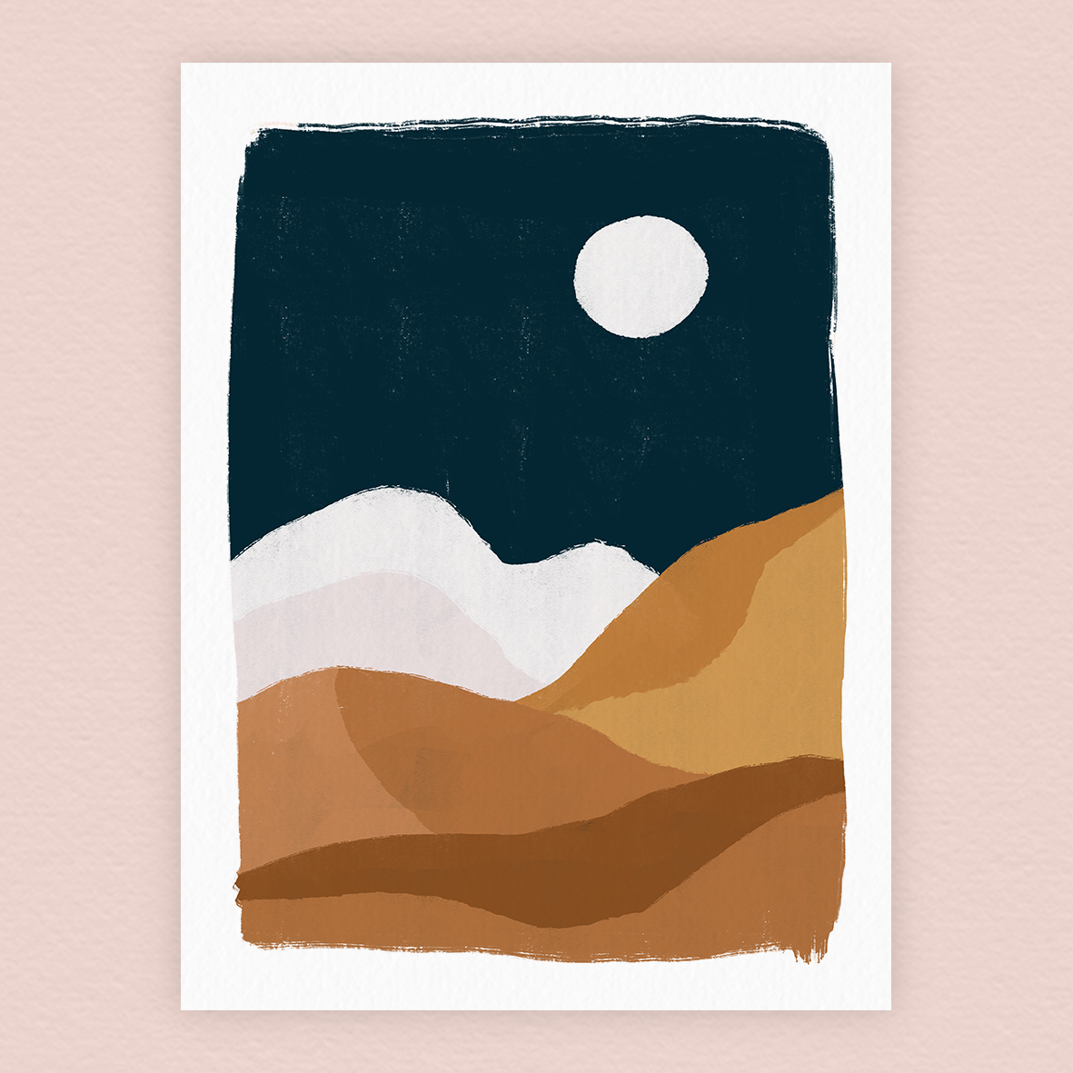 Dunes bleues (A4 ou 30x40) * Affiche à l'unité