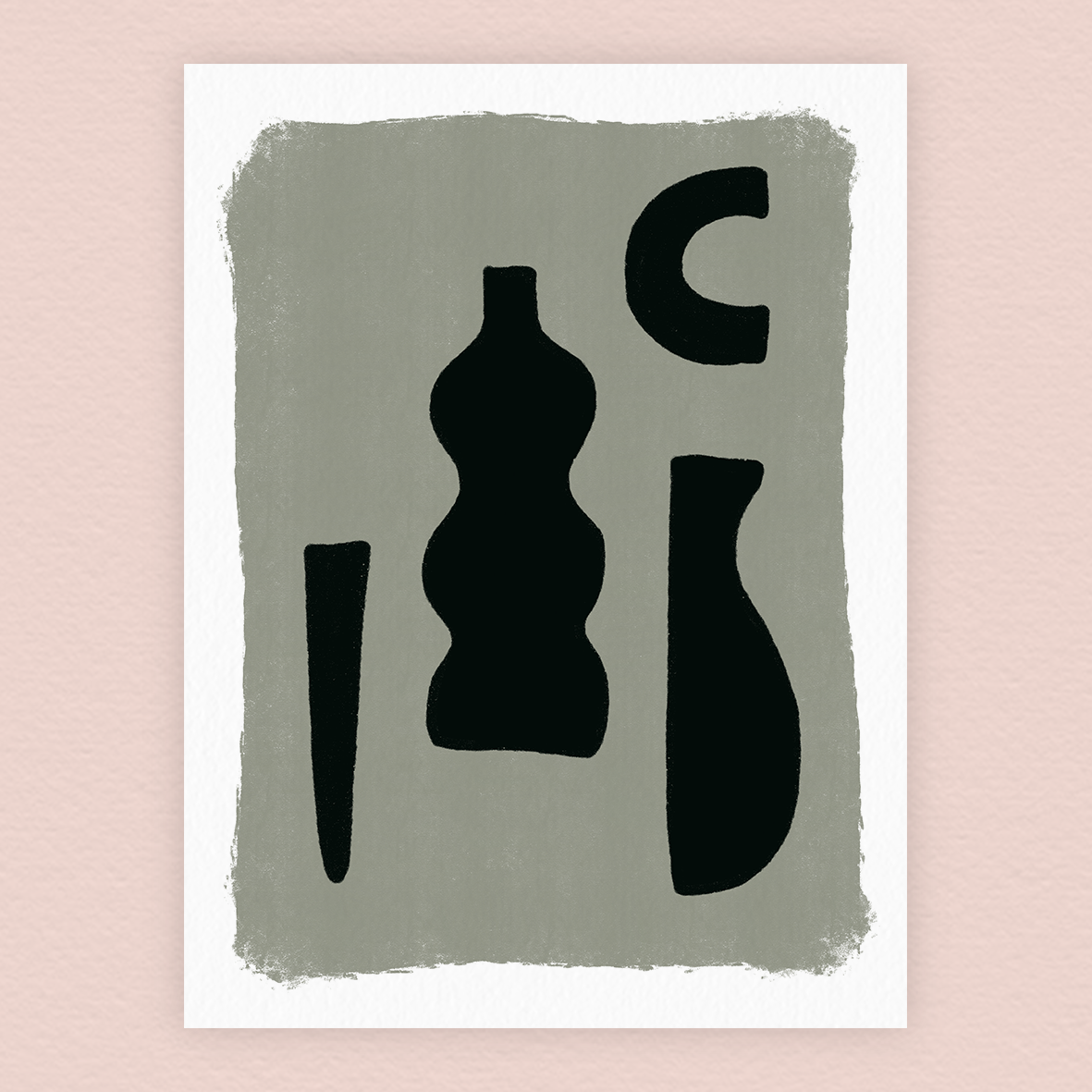Ombres kaki (A4 ou 30x40) * Affiche à l'unité