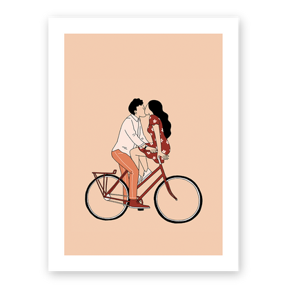 Lovers on bike