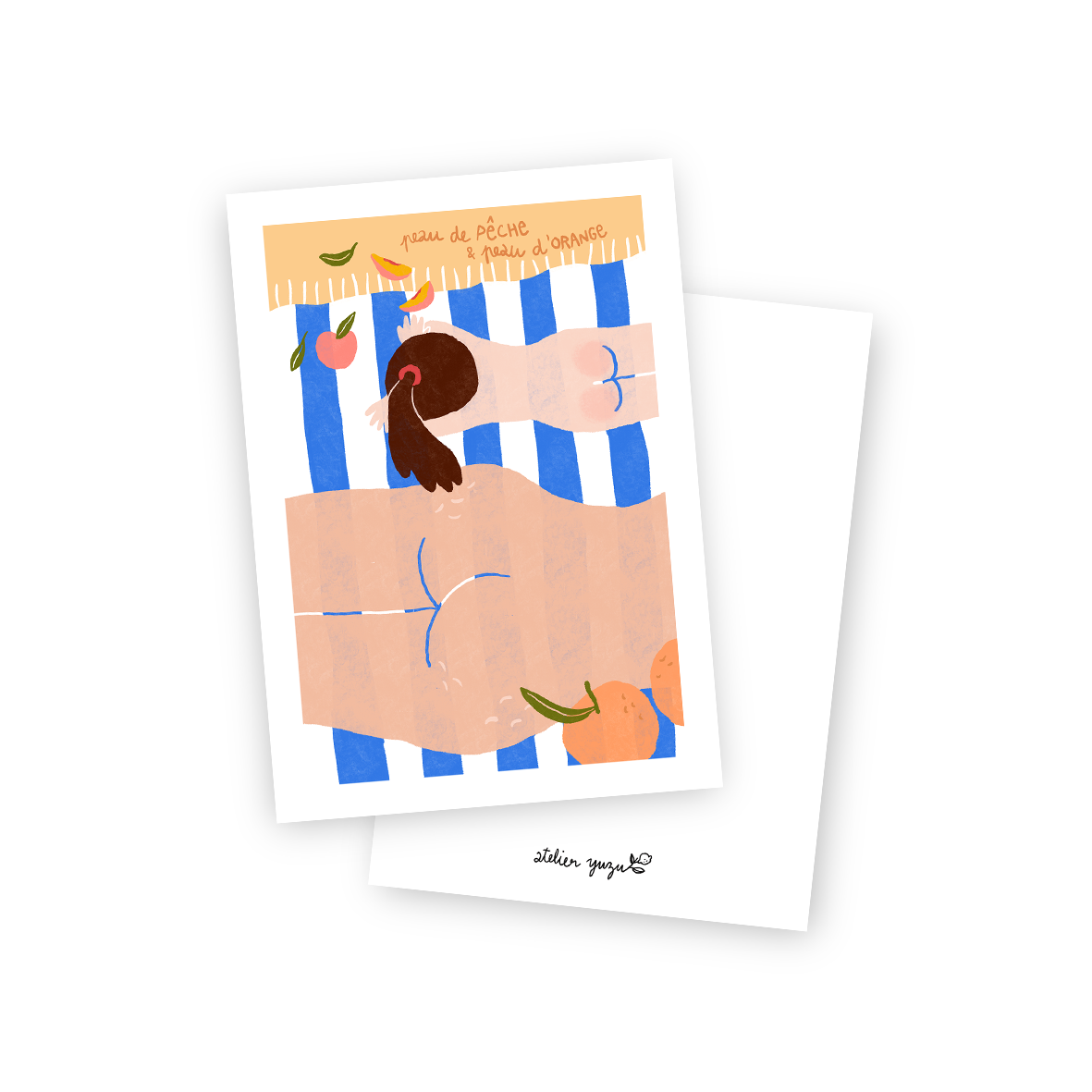 Peau de pêche (A6) * Lot de 10 cartes