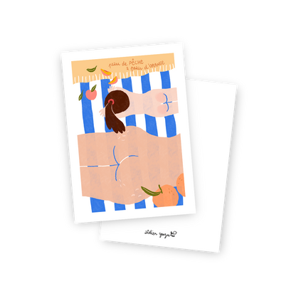 Peau de pêche (A6) * Lot de 10 cartes
