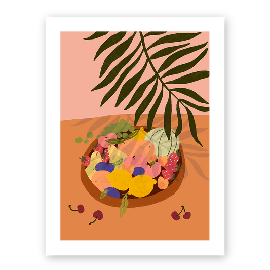 Affiche . Salade de fruits