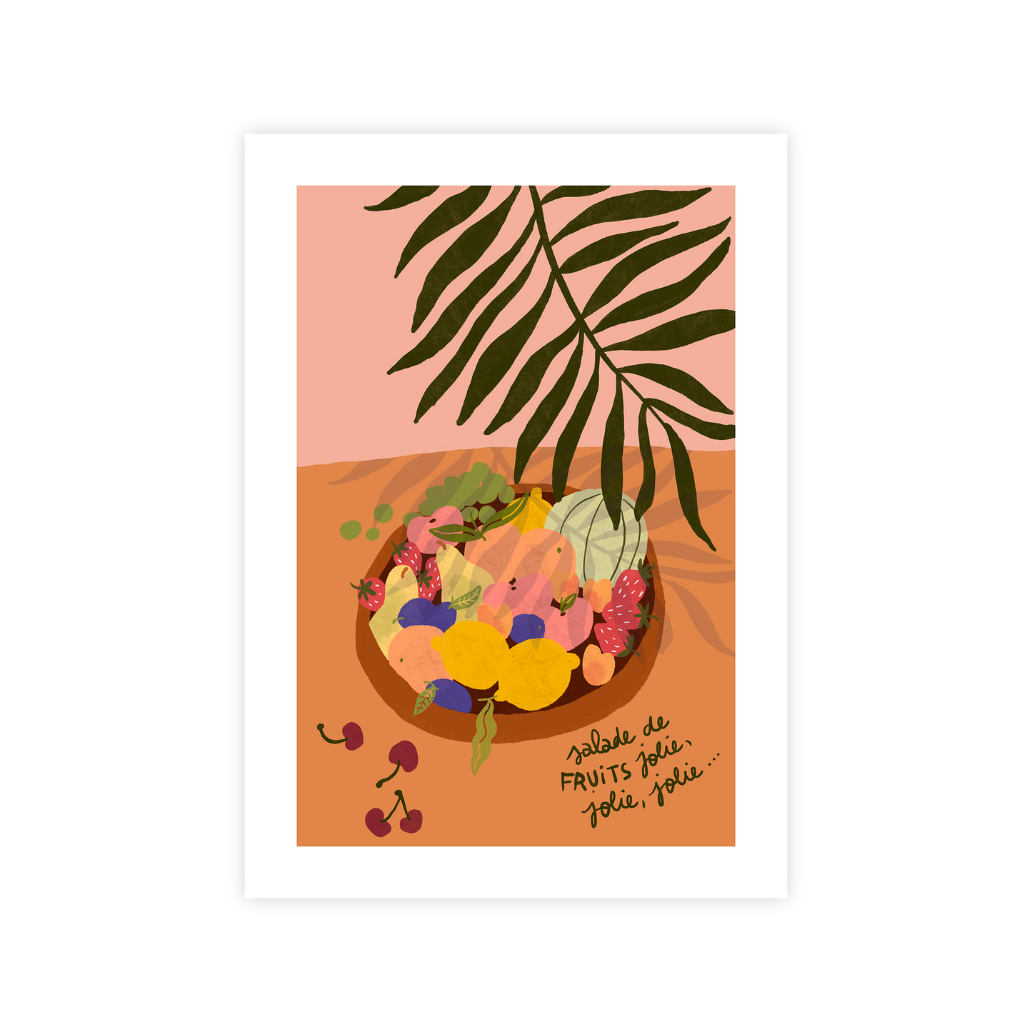 Affiche . Salade de fruits