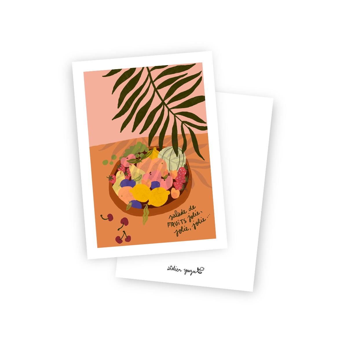 Carte . Salade de fruits