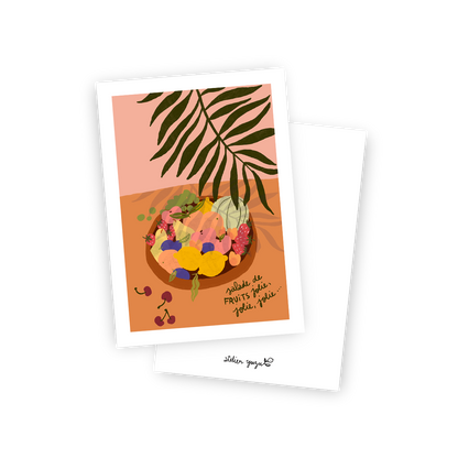 Carte . Salade de fruits